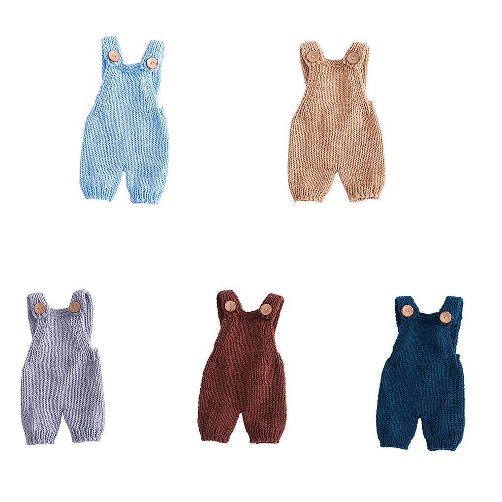 Bébé barboteuses bébé jarretelle tricot prise de Photo 0-1 mois petits garçons filles mignon combinaison