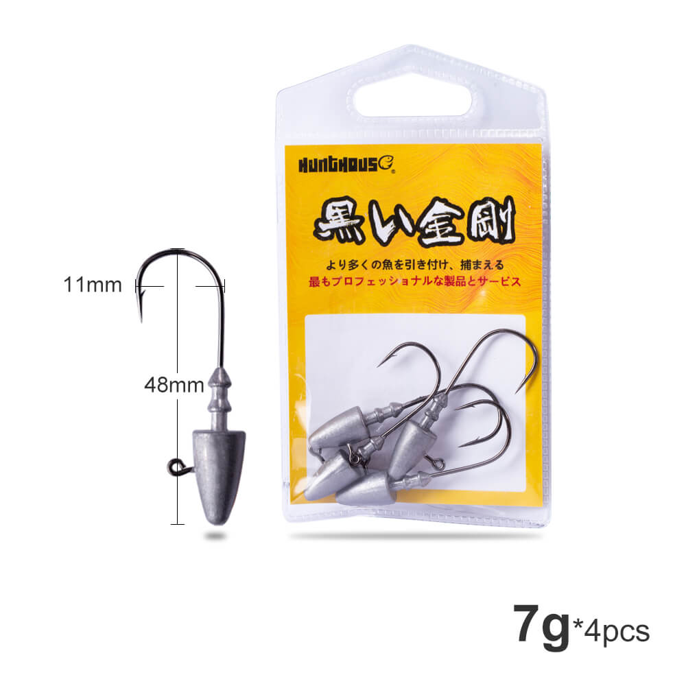 Hunthouse soft lure 5g 10g 15g 20g fishing lead head screw head jig head for big shad fishing tool fishing equipment: 308-7g