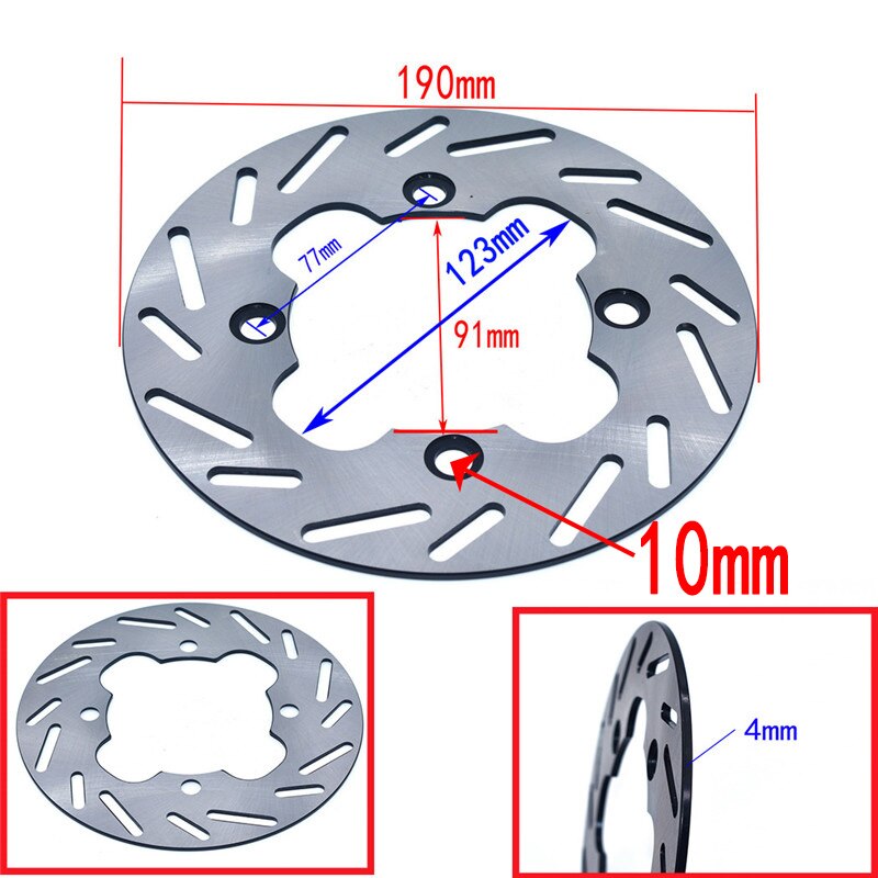 Voor Achter Remschijf Rotor 108 130 158 170 180 190Mm Voor 125cc 150cc 200cc 250cc Quad Pit Dirt bike Atv Utv: E