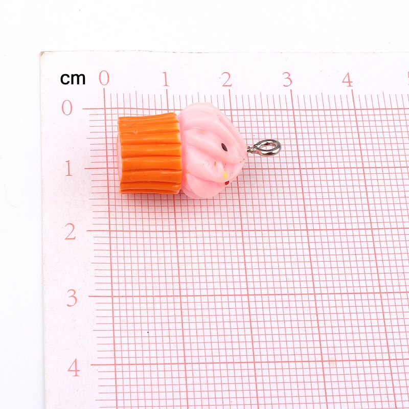 5 sztuk/partia nowe ciasto czekoladowe lody żywica uroki dla kolczyk ustalenia 3D urok żywności kolczyk Keychian wisiorek biżuteria akcesoria