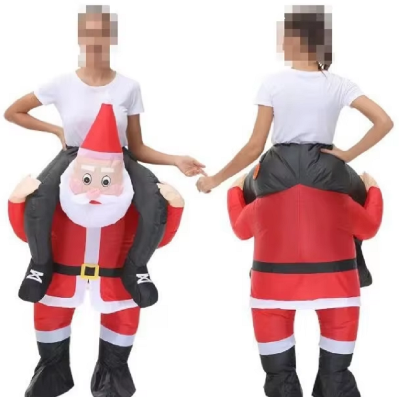 Aufblasbares Weihnachtsmann-Kostüm, Weihnachtsfeier, Rollenspiel-Requisite, Weihnachtsbaum, aufblasbarer Anzug für festliche Feiern