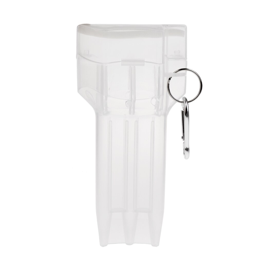 Portable Dart Case Darts Storage Box with Carabiner for Dart Player Darts Accessories: White
