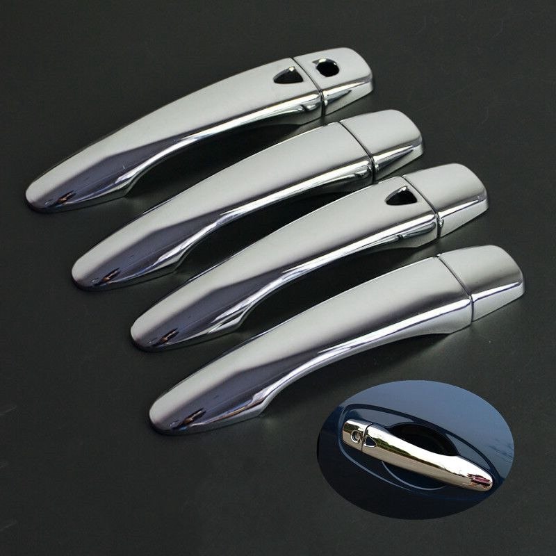 Door Handle Cover Pad Sticker Molding Styling Overlay Bezel for Renault Kadjar - Chrome