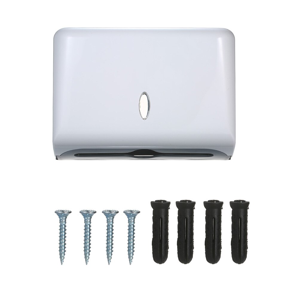 Dispensador de papel para toallas, soporte para papel de cocina montado en la pared, dispensador de papel higiénico para baño, dispensador de papel para Cocina: Blanco