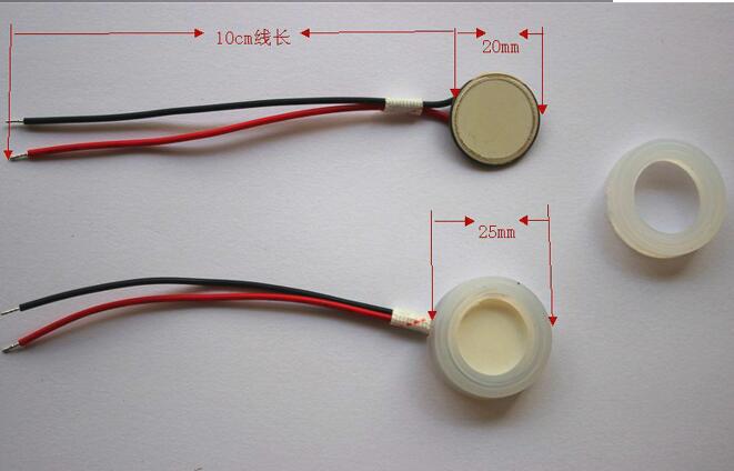 Piezas de humidificador, placa de vibración de cerámica de hoja atomizada ultrasónica de 20mm y 25mm