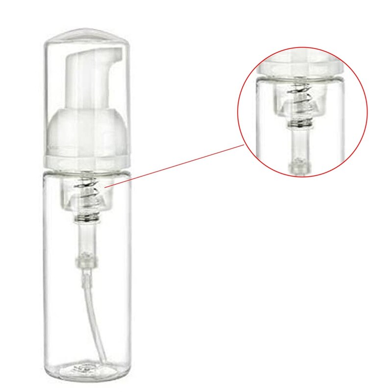 10 stk 50ml / 1.7oz.  skummende såpedispenser liten mini reisestørrelse tom skumpumpeflaskedispenser