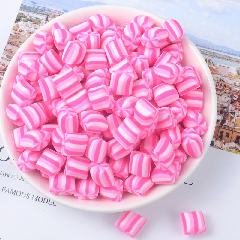 8 stuks kawaii platte achterkant polymeer klei snoep suiker snoep diy hars cabochons knutselen telefoon decoratie scrapbooking diy accessoires