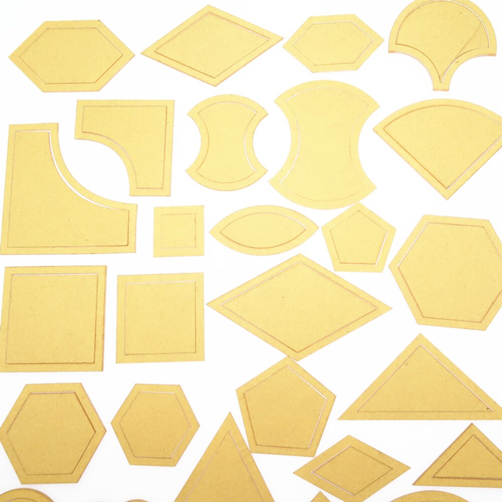 27pcs Quilting Templates Transparent Die Plate Sewing Templates Quilting Tool for Embroidery Spinning Patchwork