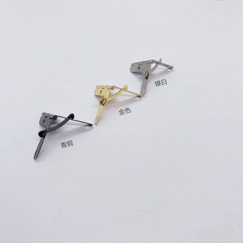 10Pcs Antique Bronze Hinge Support Frame Jewelry Wine Case Wooden Cigar box lid 90 Degree Spring furniture Hardware