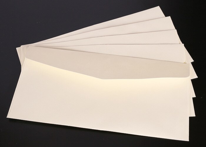 Enveloppes en papier Kraft rétro Vintage | 10 pièces/lot, 22*11cm, pour carte Scrapbooking, de commémoration, 3 couleurs: White
