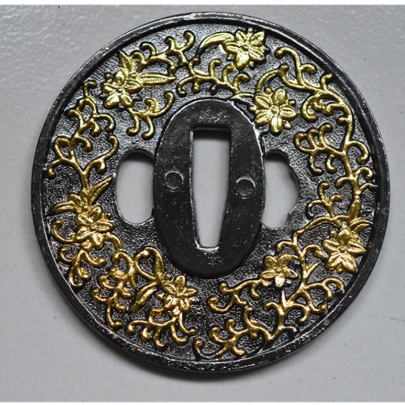 Nice Alloy Flower Guard Tsuba For Japanese Samurai Katana Sword Wakizashi Katana Alloy Hand/Guard Tsuba