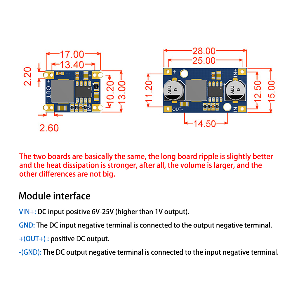 DC-DC 6V-30V To 5V 9V 12V Step-down Power Supply Module 3A Voltage Regulator For Arduino 93% Conversion Efficiency