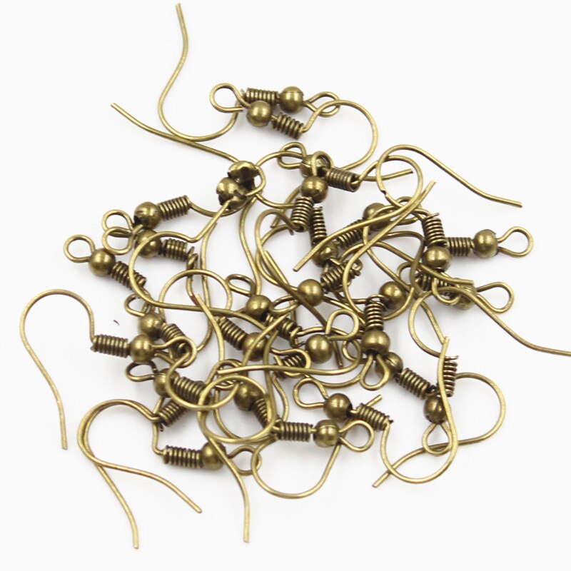 100 teile/los 20x17mm Ohrring Erkenntnisse Ohr Haken Haken Armaturen DIY Schmuck Machen Zubehör Eisen Haken Ohr draht schmuck Liefert: bronze-