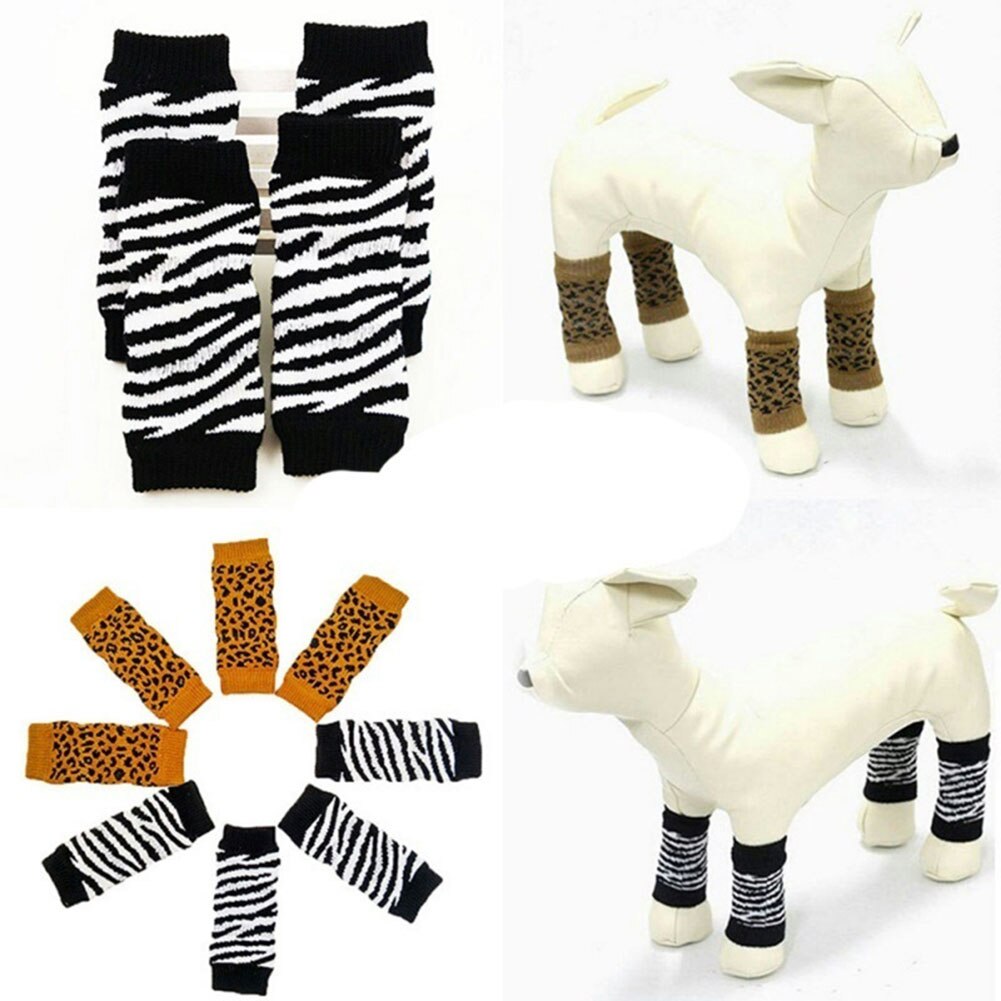 4 PCS Pet Breathable Leg Socks Dogs Protecting Joint Dog Knee Pads Pet Supplies Dogs Warm Knee Sock Set