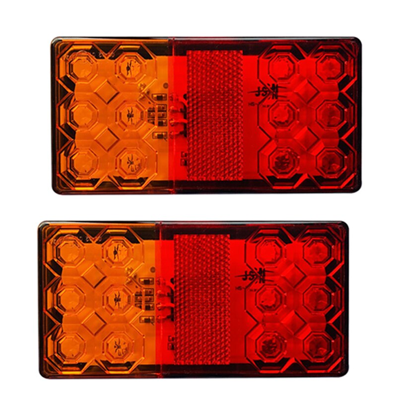 Stücke 12V/24V 12 LED Auto Lkw Rücklicht Hinten halt Bremslicht Anzeige Signal Lampe für Stiefel Anhänger Wohnwagen Lieferwagen Lkw