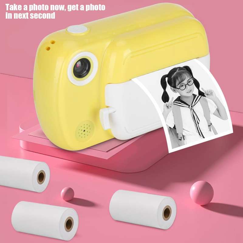3.5in 1080P Instant Camera Digital Dual Lens Thermal Printing Kids Supports Shooting Recording Video Portable Instant Cam