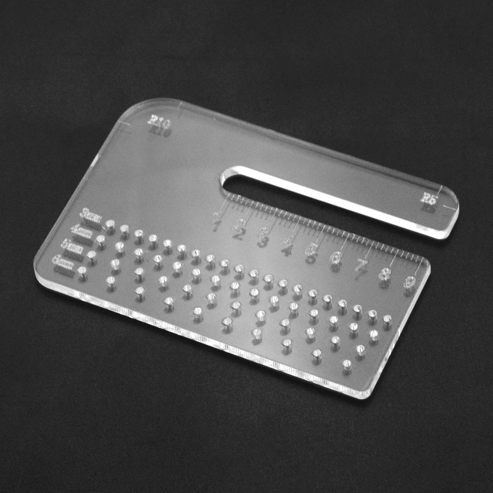 1pc With scale Acrylic Plate DIY Hand Perforated Round Stitching Punch Tools For Helping Leather Hole Punch