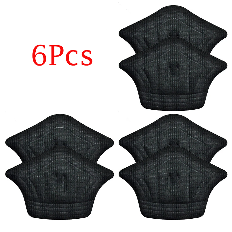 Palmilhas Patch Heel Pads para Sapatos Esportivos, Tamanho Ajustável, Antiwear Feet Pad, Inserção de Almofada, Protetor de Salto, Adesivo Traseiro, 6Pcs