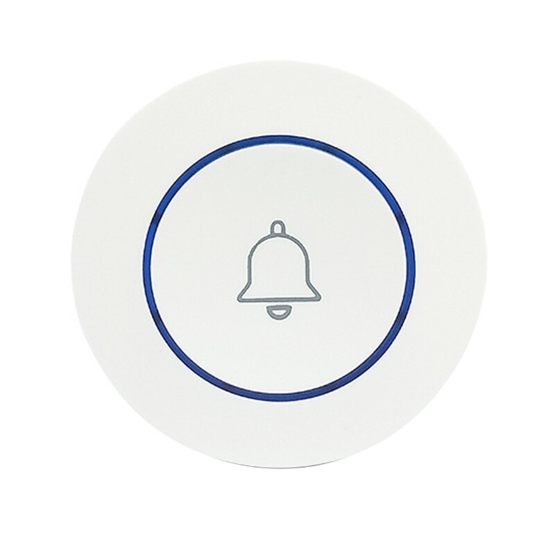 Wireless 43hz Doorbell Contact Button Home Security Welcome Smart Chimes Door Bell Alarm LED Light