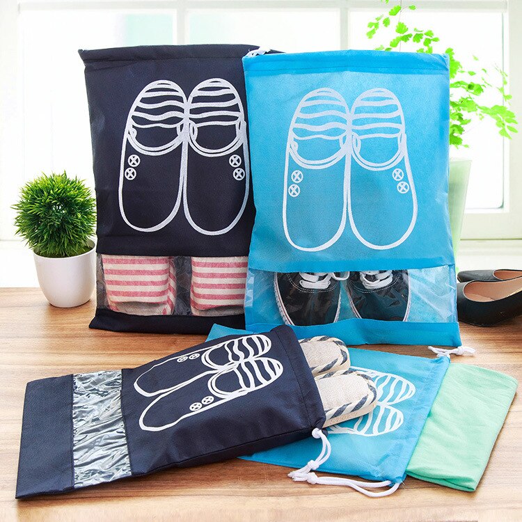 Foldable Dust-proof Shoe Hanger Shoe Storage Bag Outdoor Travel Shoe Bag Large-capacity Wardrobe Sundries Organizer