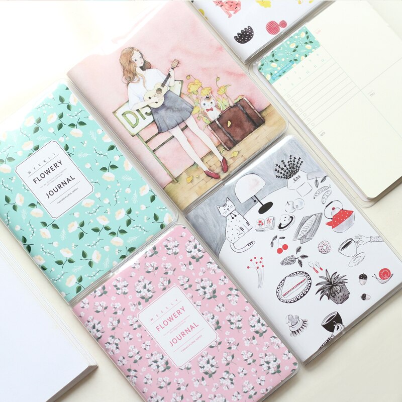 A6 PVC Cover Wekelijks/Maandelijks/Lijn Notebook Planner Dagelijkse Schema Boek Dagboek Boek Scratch Notepad Memo BZNVN