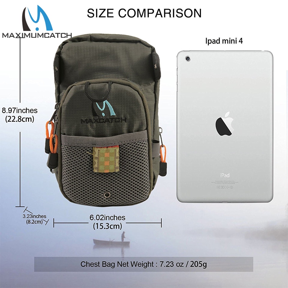 Maximumcatch latać torba wędkarska wędkarska torba piersiowa torba muchowa z pięcioma wędkarskimi akcesoria narzędziowe