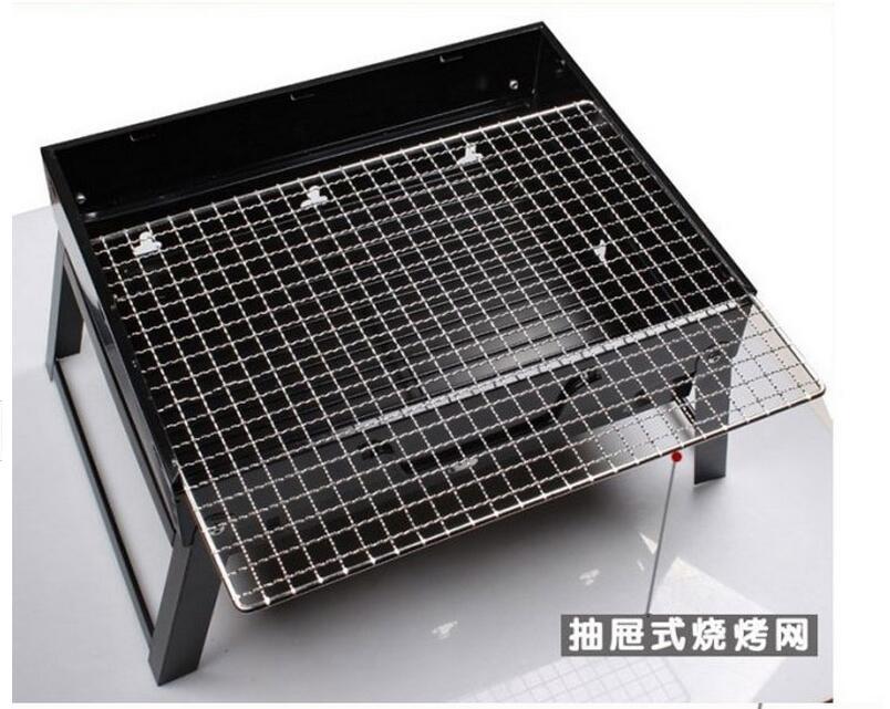 Portable BBQ Grills Stack Charcoal 3-5 People Thicken Barbecue Box Tools Complete Foldable Outdoor Grills