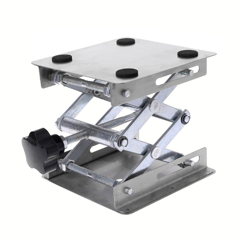 Stainless Steel Scientific Experiment Laboratory Lifting Platform Stand Rack Scissor Jack Bench Table Lab Lifter 100x100mm