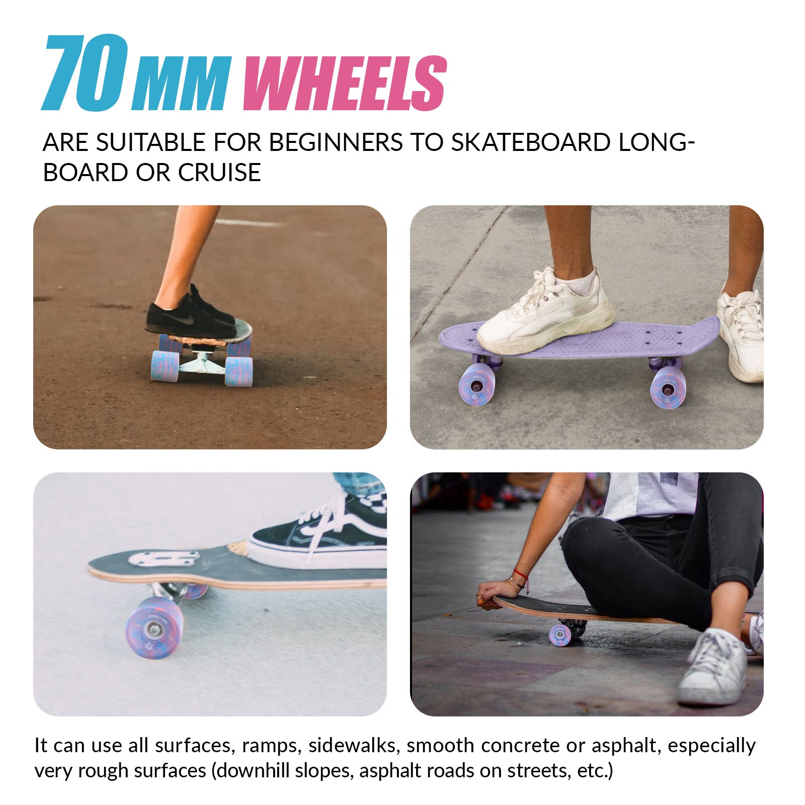 Ronime-ruedas de patinete ABEC-9 78A, accesorios de repuesto de PU de alto rendimiento para Longboard, 4 piezas