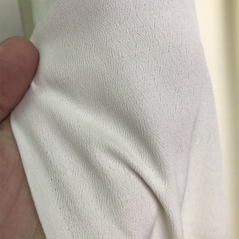 Light yellow rayon double crepe artificial silk fabric spring and summer solid color women's dress dress fabric