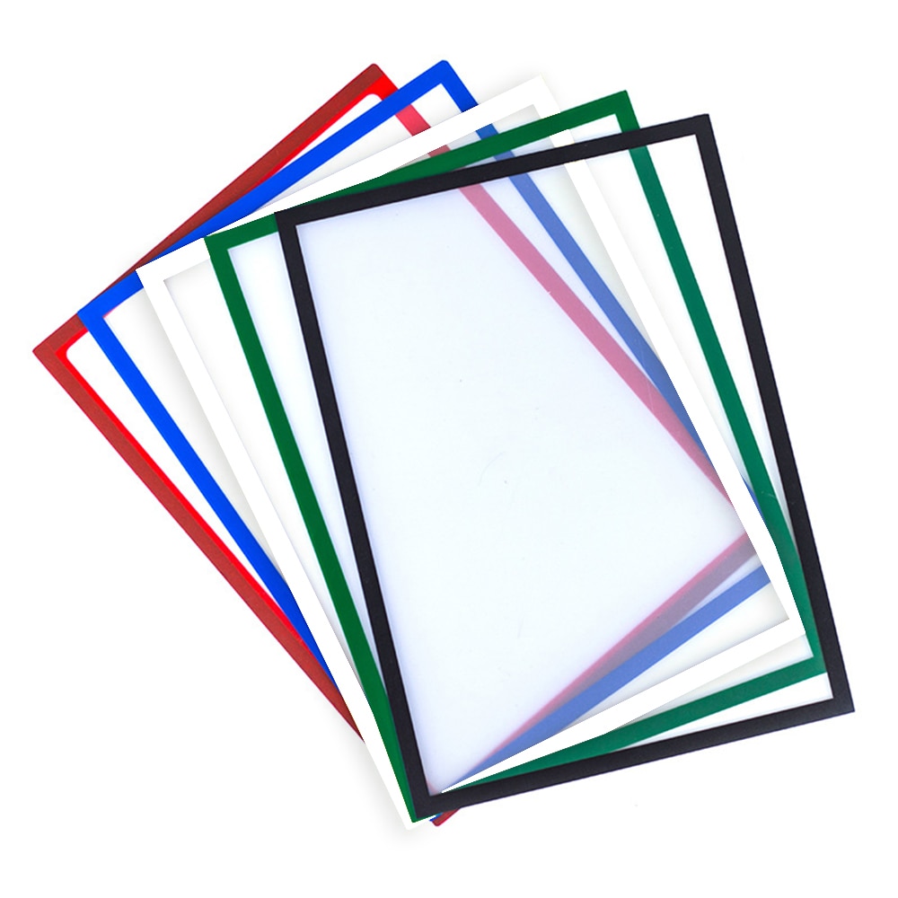 5Pcs Magnetische Bestand Frame Transparante Pvc Document Display Frame Voor A4 Size Brief Papier Foto Werkschema