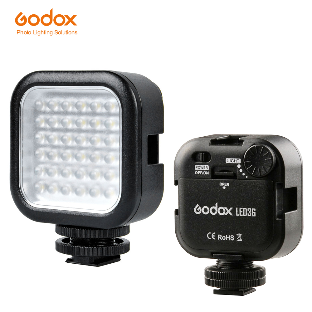 Godox led36 5500-6500 k camera led verlichting slr led36 video licht Outdoor Photo Light voor voor DSLR Camera Camcorder mini DVR
