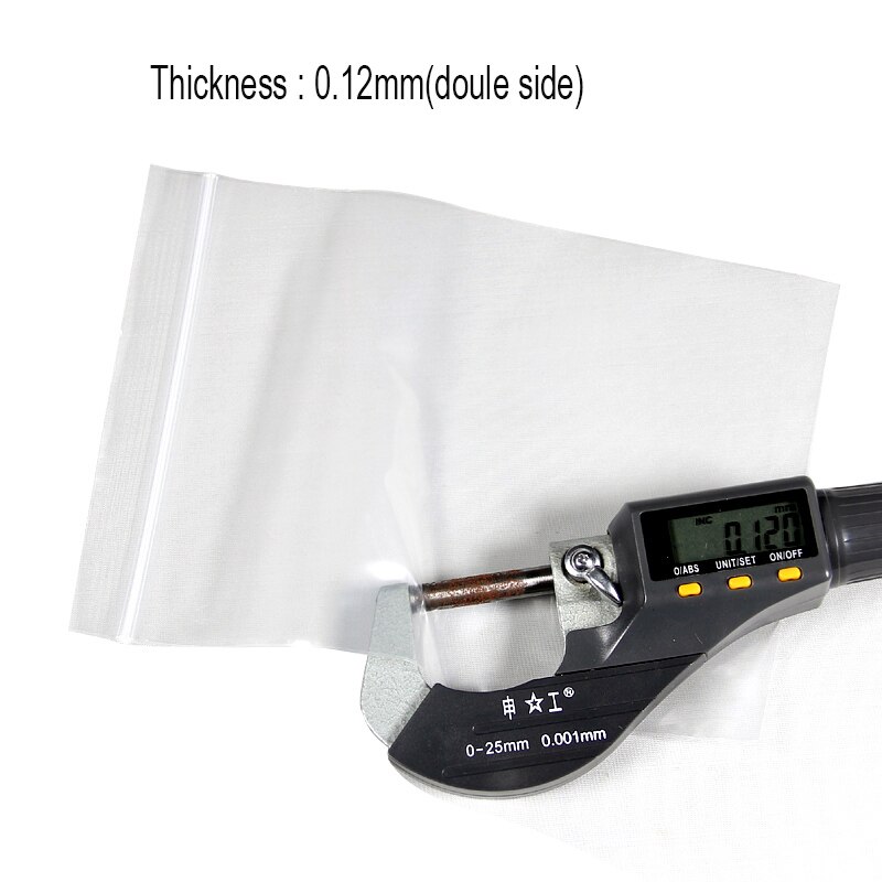 100 Stuks Extra Zware Hersluitbare Plastic Verpakking Tassen Sterke Poly Zip Lock Plastic Rits Clear Zip-Lock Zakken verschillende Maten
