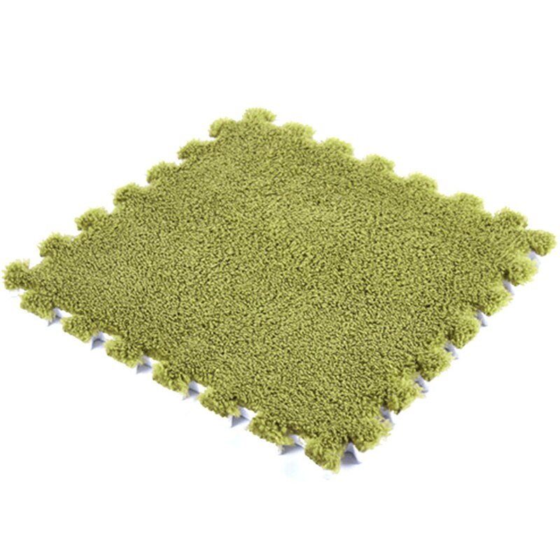 1pc 30*30CM épissage verrouillage mousse peluche tapis bébé jouer coussin salon chambre tapis tapis maison tapis de sol: Bleu profond