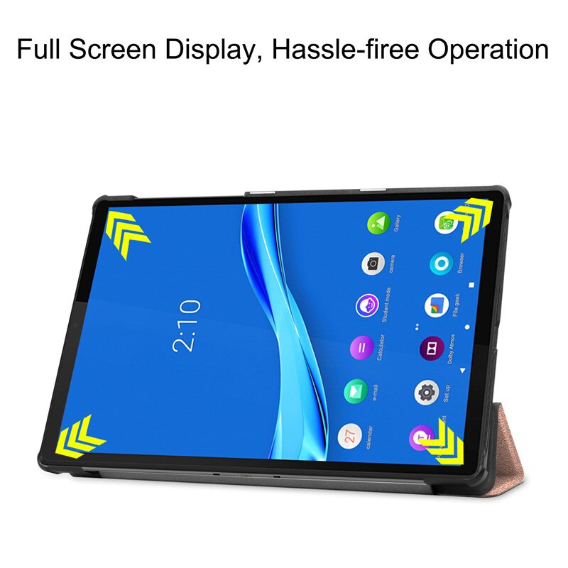 For lenovo tab  m10 fhd plus etui tb -x606f tb -x606x pu lær magnetisk nettbrett foliodeksel for lenovo tab  m10 plus 10.3 tommer