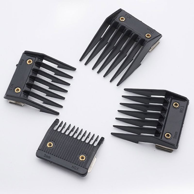 4Pcs Universal Hair Clipper Limit Comb Guide Attachment Size Barber Replacement 3/6/9/12mm Shaving Combs