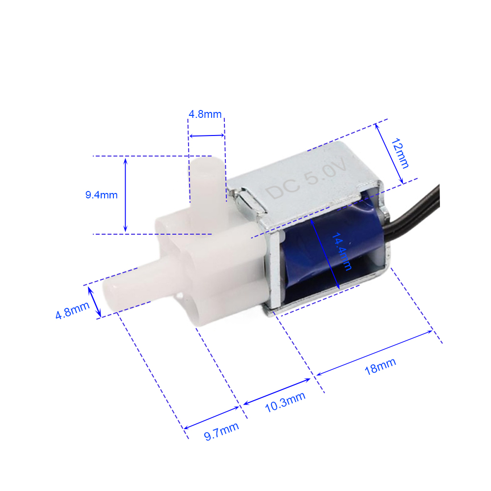 Micro Mini Elettrovalvola Normalmente Chiusa DC 5V 6V Controllo Elettrico Valvola Acqua Valvola di Scarico Piccolo Solenoide Bidirezionale