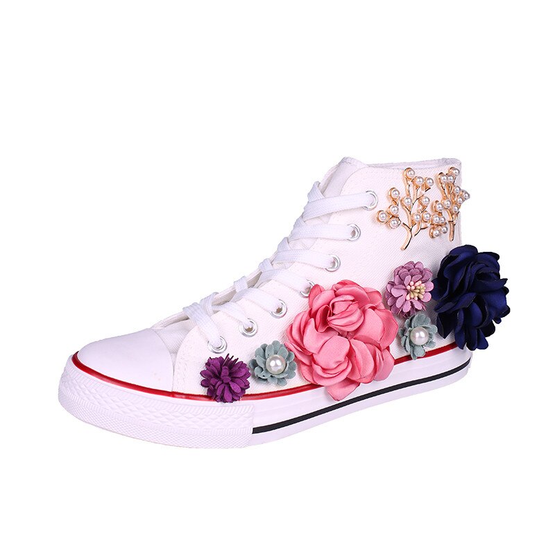 Canvas damesschoenen kleurrijke getijdenschoenen casual ingelegde damesschoenen outdoor ademende trainingsschoenen zapatillas hombre: Wit / 36