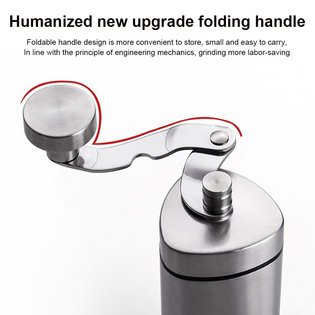 Manual Coffee Grinder with Adjustable Setting Stainless Steel Bean Burr Mill for Drip Coffee Espresso Kitchen Office Accessories