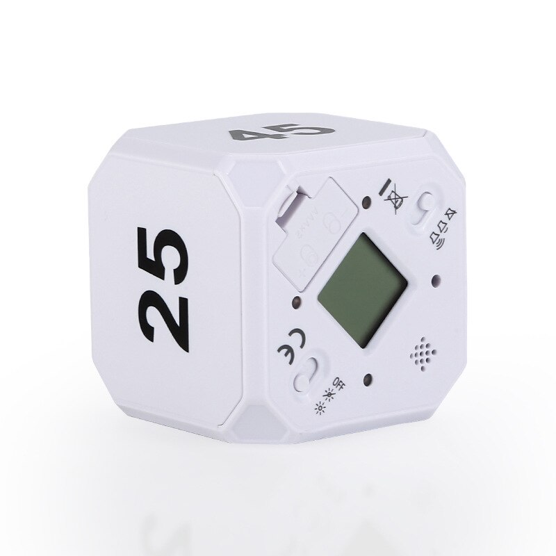 Practice Timer Kitchen Timer The Miracle Cube Timer for Study Gym Management Workout Timer 1 -60 mins timing option: white