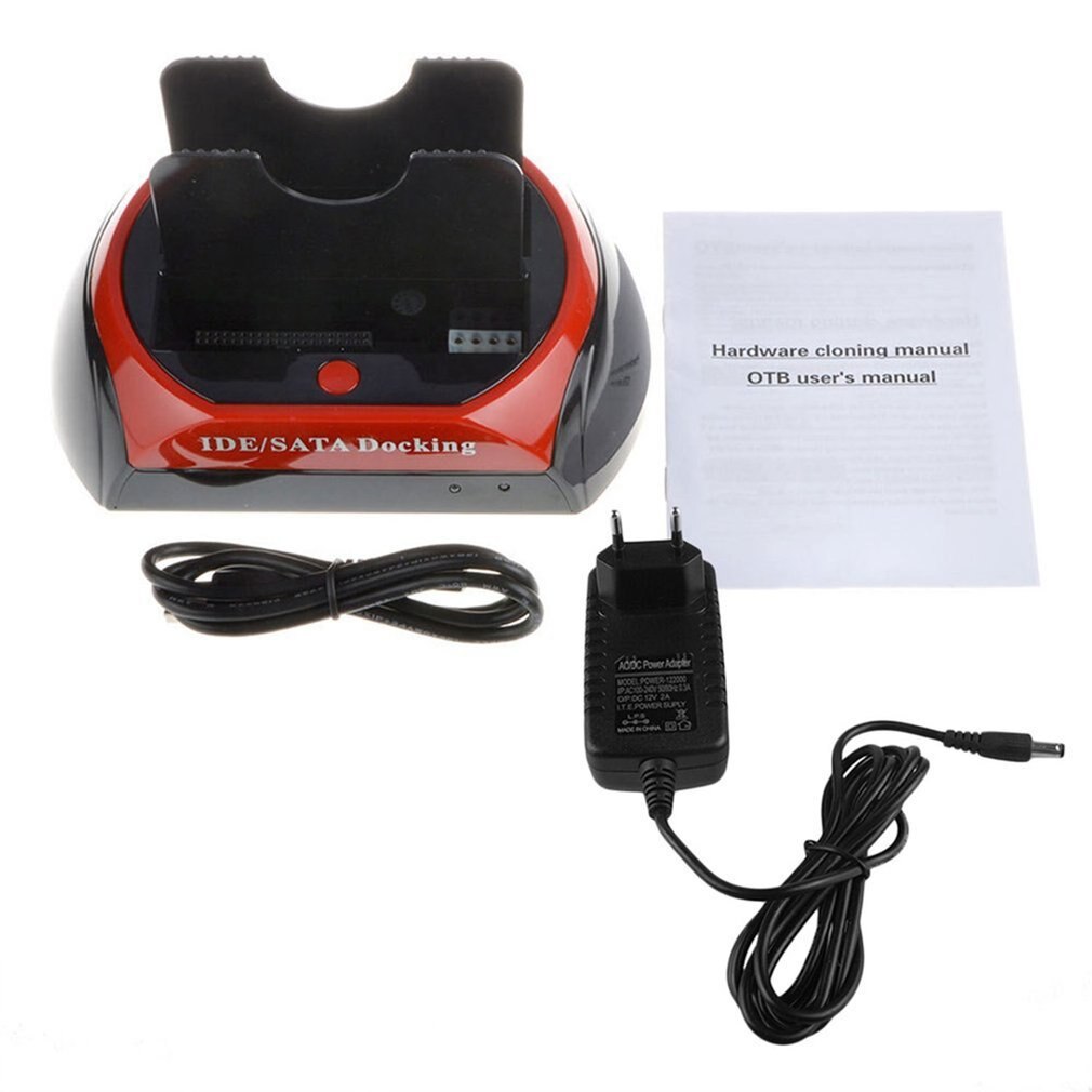 HDD Docking Station Dual Internal Hard Disk Drive Docking Station HDD Case HDD Enclosure for 2.5 Inch 3.5 Inch SATA to USB 2.0