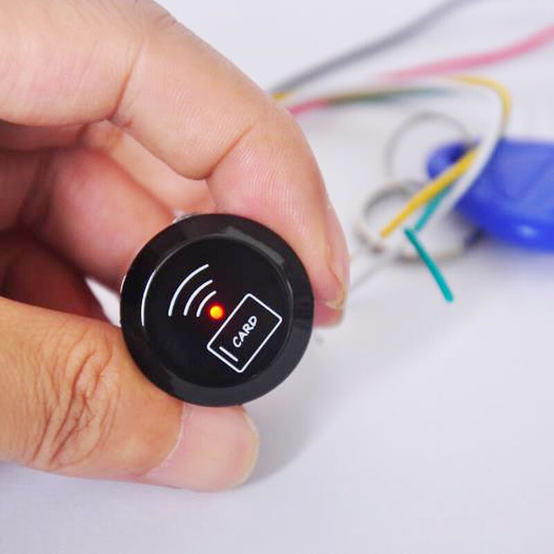 Ohjaus kortinlukijat 12v rf id mini wiegand 26 access control-kortin rfid-lukija 125 khz 5 tunnisteita ilmaiseksi: Musta 12.56 khz id