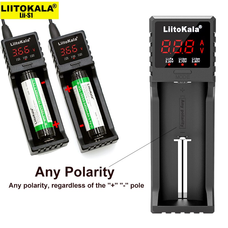 Liitokala lii -500 100 s1 pl4 lii -pd4 batterilader, frakt 18650 18350 18500 16340 17500 21700 26650 nimh litiumbatteri