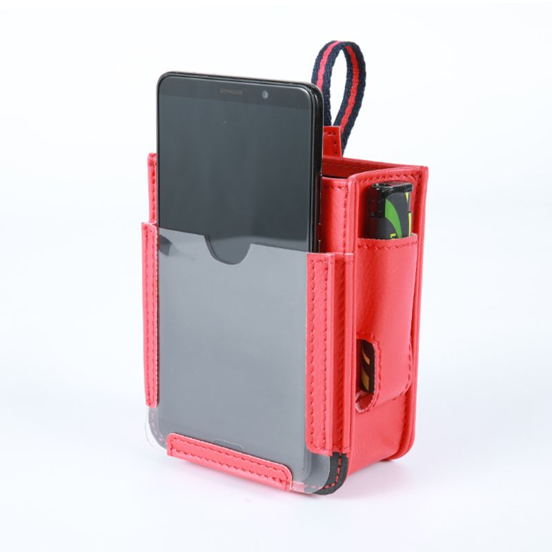 Multifunctionele opbergtas voor autoventilatieroosters van pu-leer, autotelefoonhouder, sleutelhouder en penhouder