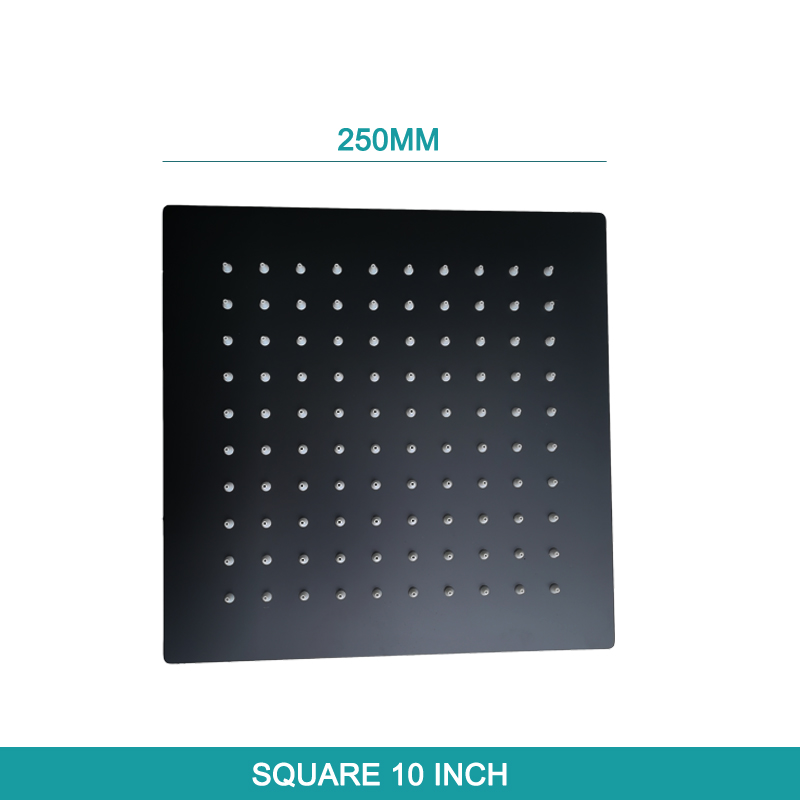 Badkamer Overhead Muur Plafond Gemonteerde Douche-Arm Top Hoofd Douche Mat Zwart Neerslag Badkamer Grote Vierkante Ronde Ovale Ovale: DS0005BK-86