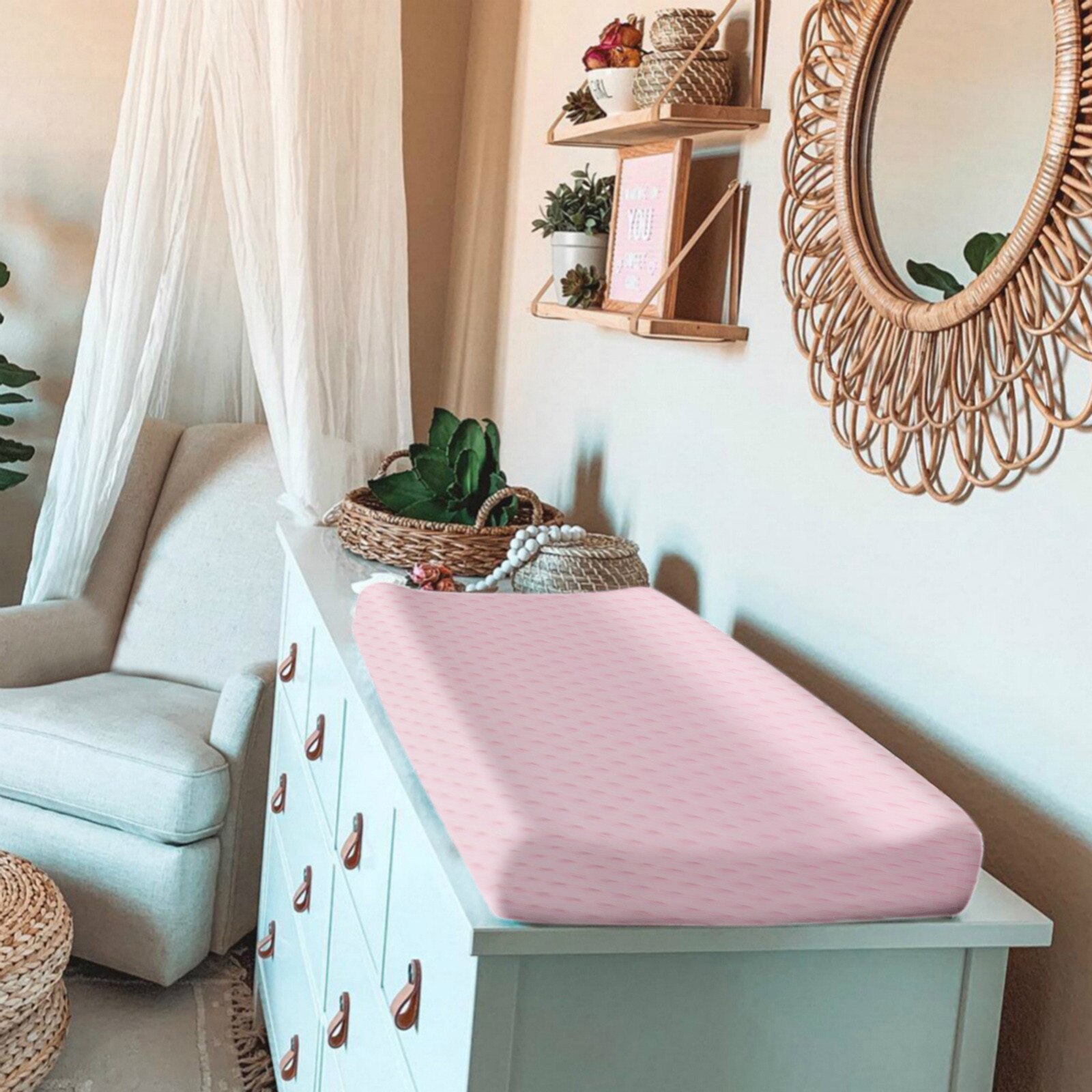 2PC16.5-17.5 "Breed Boutique Baby Kwekerij Luier Veranderende Pad Cover Luierbak Cover Veranderende Tafel Cover Baby Aankleedkussen