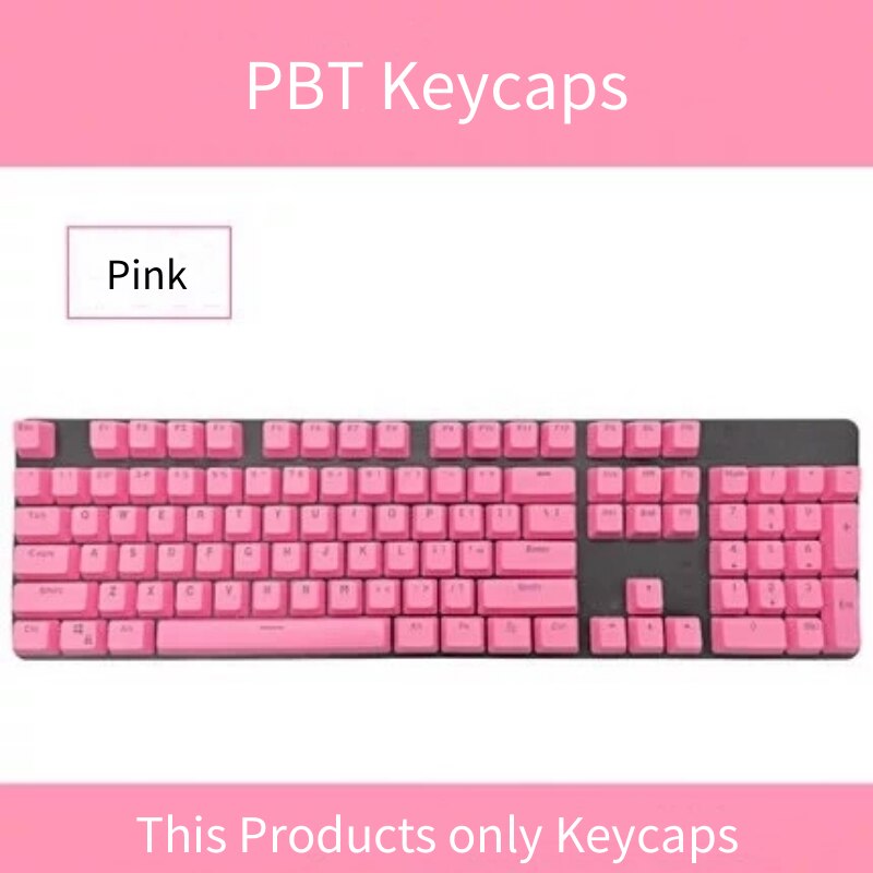 Trasmissione Della Luce PBT Keycap 87/104 Keycap Cherry MX Interruttore Personalità Keycap Per Tastiera Meccanica: Pink