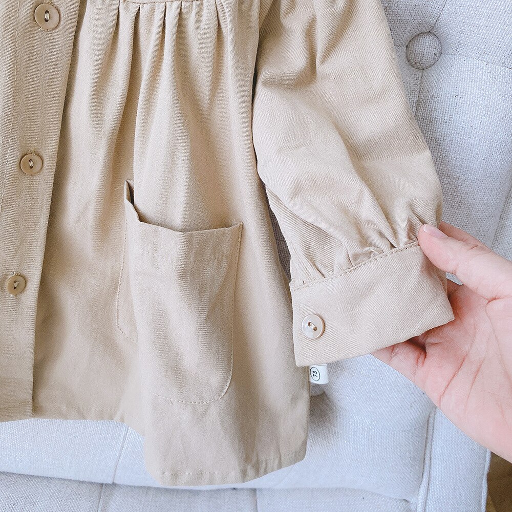 Baby girls jacket casual trench coats Kids Cotton Casual Jackets Children Clothes 0-8age