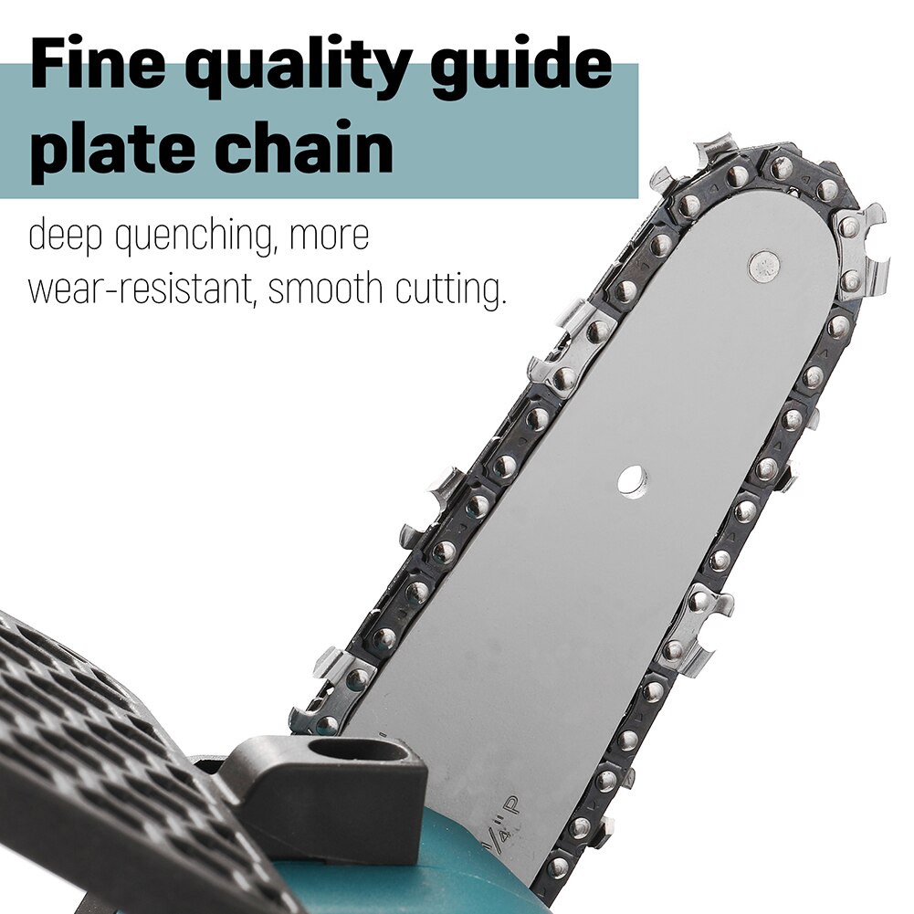 4/6 Inch Chain And Guide Plate Set Mini Chainsaw Replacement Cordless Electric Saw Chain Wood Branch Cutting Sharp Chains