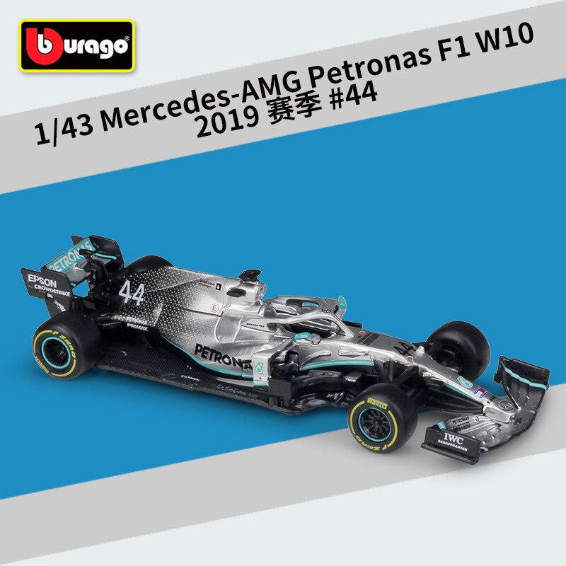 Bburago 1:43 2019 W10 #77 #44 W07 #6 #44 F1 Da Corsa Formula Auto Statico di Simulazione Modellino in lega Modello di Auto di Formula uno: W10-44